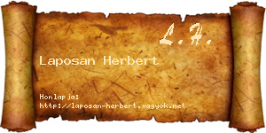 Laposan Herbert névjegykártya